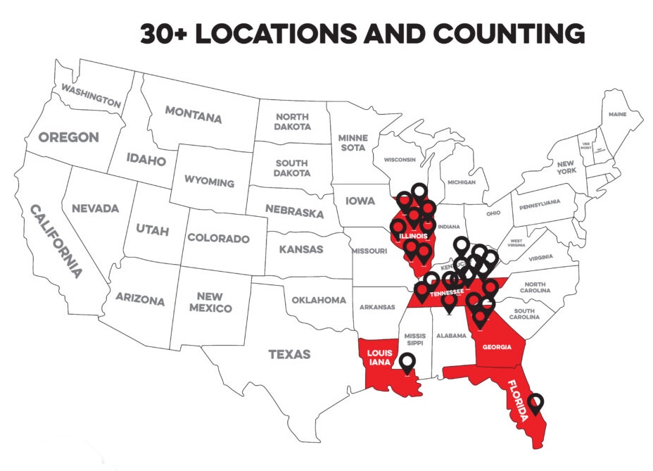 Image of DOSBROS locations in USA