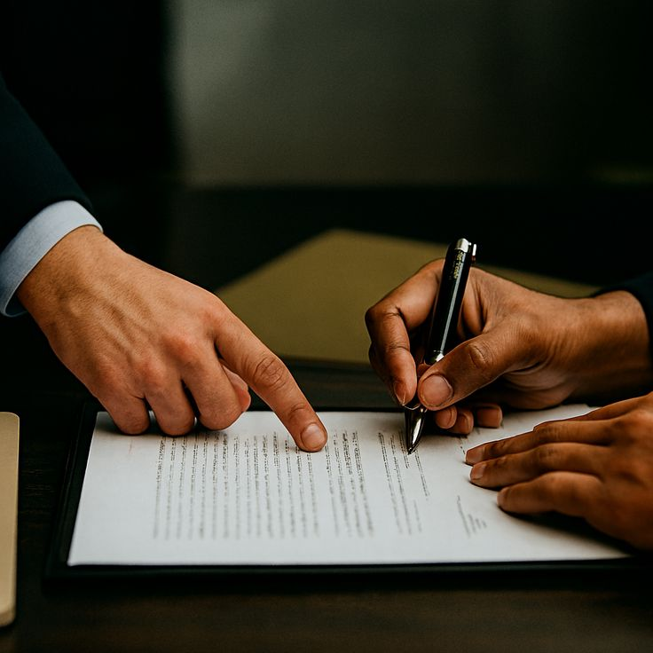signing , contract , operation manual